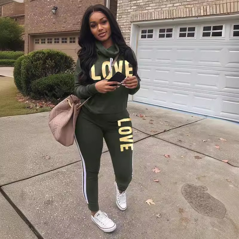 LD8189 European and American women's clothing Amazon AliExpress popular selling letters pile collar personality casual suit direct sales