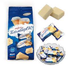 俄羅斯食品散裝糖果冰淇淋威化辦公休閒零食婚慶喜糖一件代發408g
