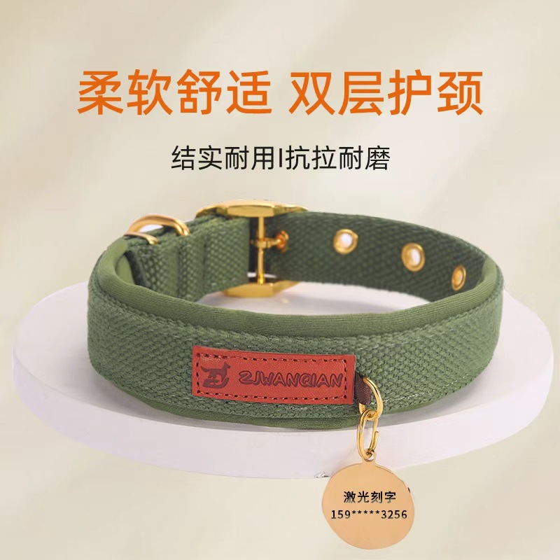 狗狗项圈中大型犬柯基狗脖圈颈圈宠物狗链项链牵引绳项圈
