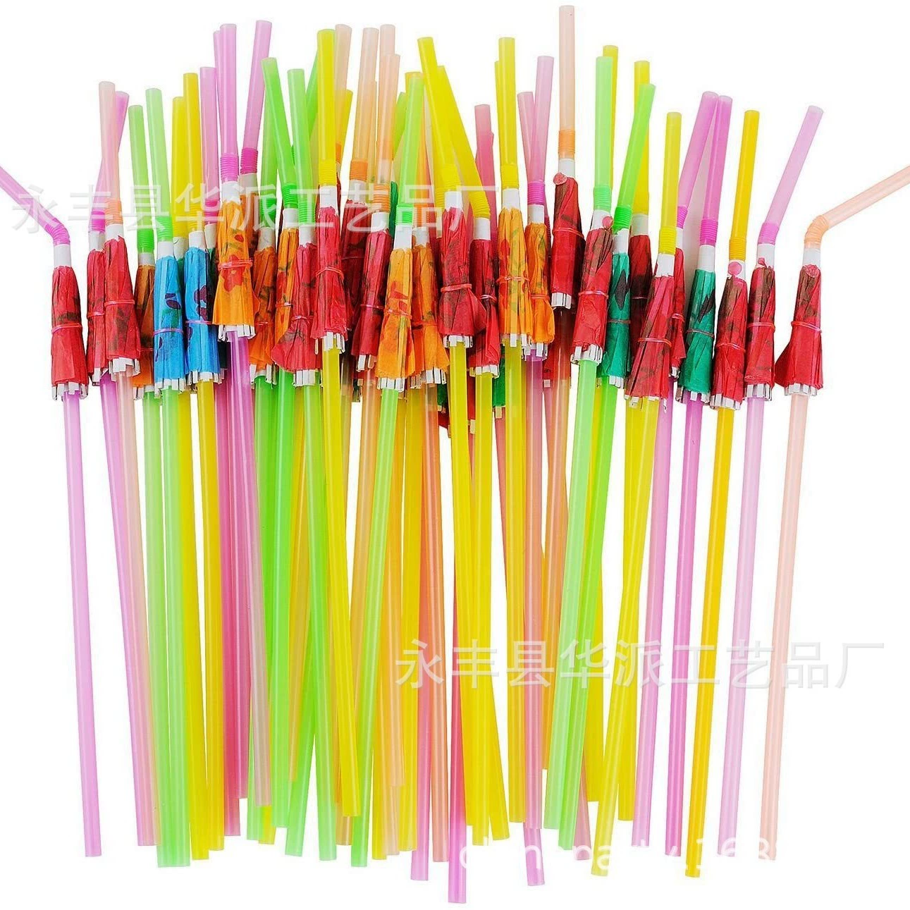 50 зонтов Соломенная пляжная вечеринка фестиваль Дня Рождения Вечеринка одноразовая индивидуальная соломенный коктейль креативная соломинка