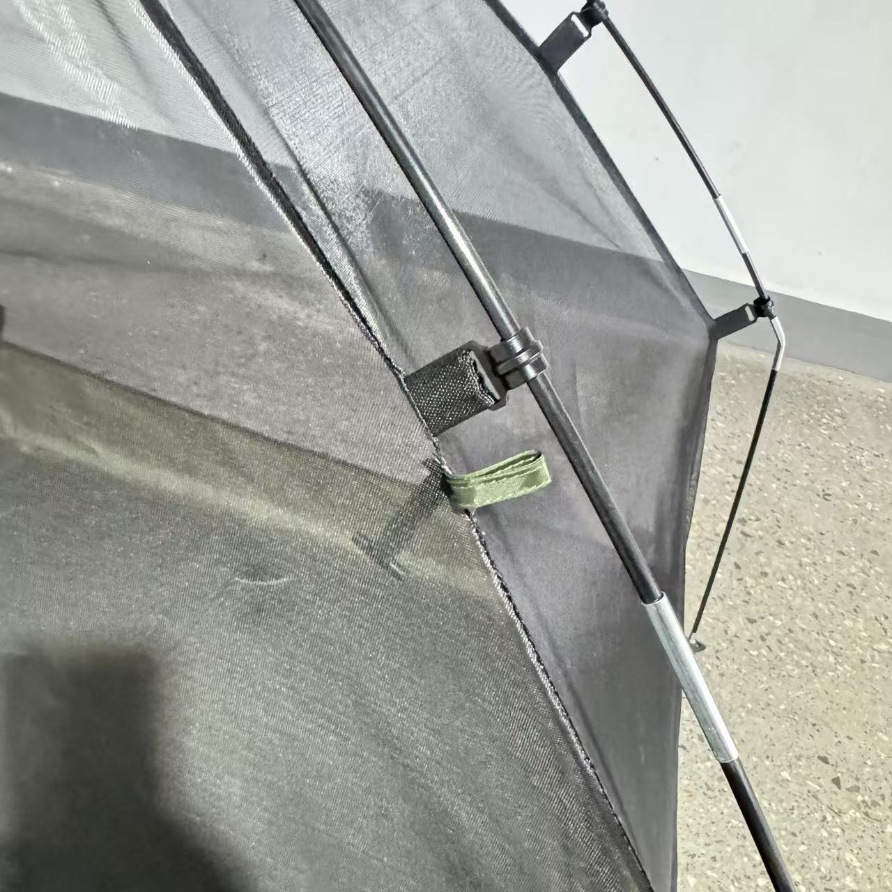 Portable double-layer camping cot tent, rainproof and moisture-proof, elevated outdoor single-person fishing tent, lightweight