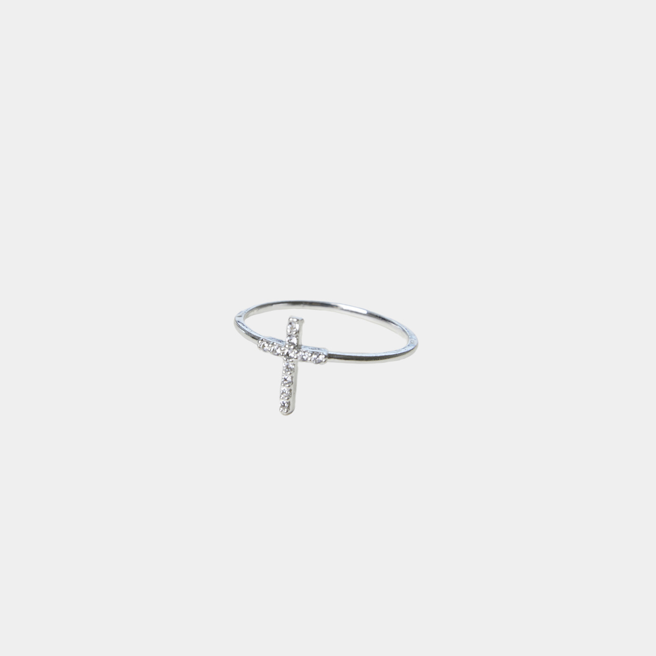 Zirkon Blumen Herz Kreuz Stapelring Set Vielseitiger Schmuck_voghion.com