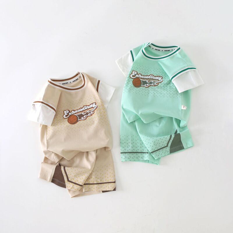 Summer Boys' Outfit, Thin Style, for Children Aged 1-4, Class a Anyang Baby and Toddler Casual Sports Set