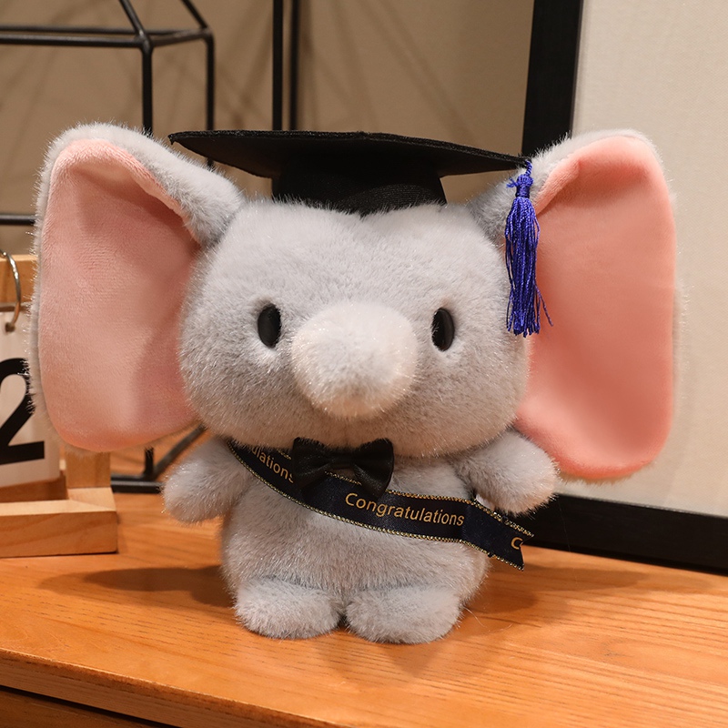 Cute Dr. Pato muñecas juguetes de peluche muñecas de tela muñecas estudiantes regalos de graduación con logotipo