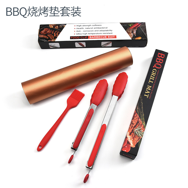 BBQ гриль подушка открытый тефлон PTFE подушка для гриля набор для барбекю с антипригарным барбекю подушка для барбекю с пищевыми зажимами через границу