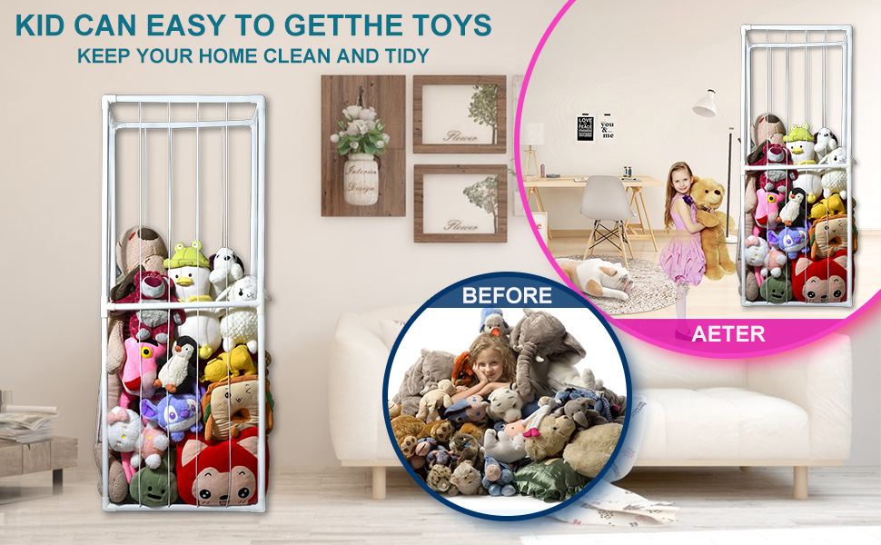 Plush Toy Storage Organizer Shelf