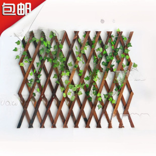 Outdoor Anti-Corrosion Wood Fence Telescopic Solid Wood Fence Climbing Frame Garden Fence Guardrail Wall Decoration Grids Yiling