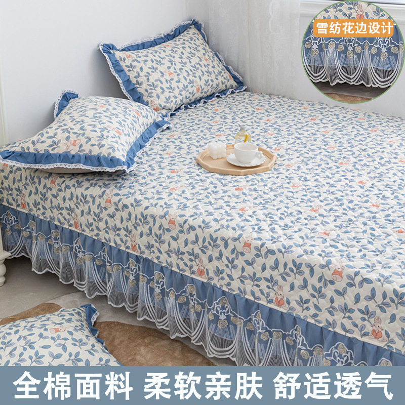 2025 nuevo juego de tres piezas de cubierta de cama 2023 nuevo estilo de cubierta de cama de algodón tatami sábana especial cubierta de kang universal para todas las estaciones