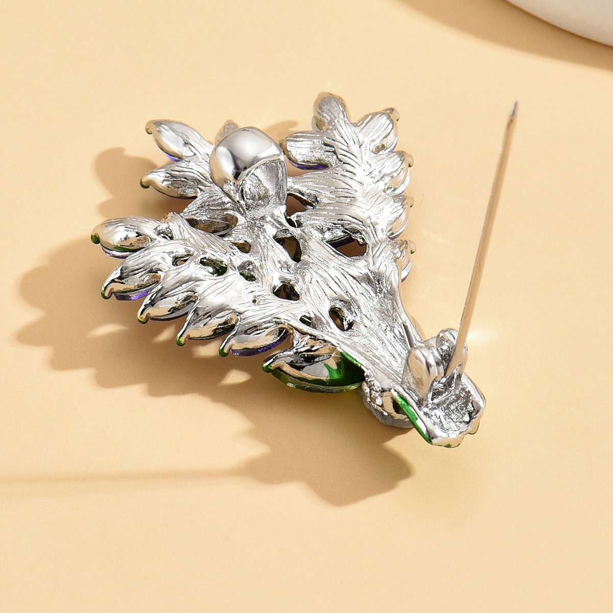 Cristal púrpura lavanda broche de gama alta de las mujeres diamante incrustado elegante moda cristal ramo ramillete accesorios exquisito PIN image 4