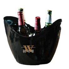 元宝冰桶商用创意大容量酒吧用品香槟冰块啤酒透明塑料创意冰桶