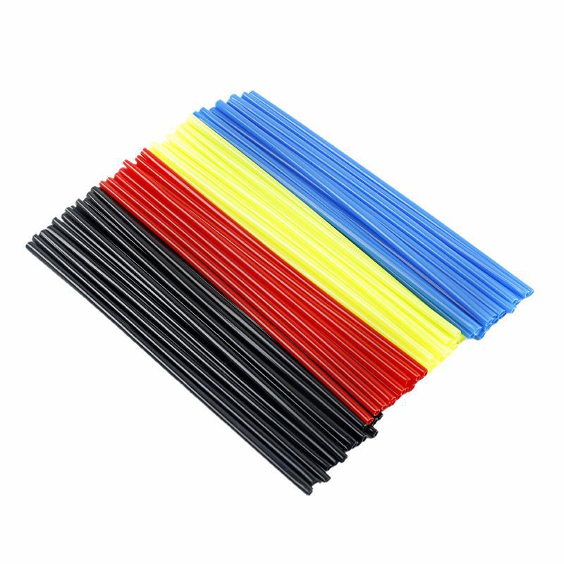 72 pieces 24CM long off-road motorcycle mountain bike universal wheel hub spokes decorative tube strip casing protective cover