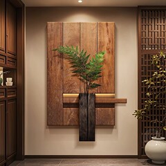 わびさびスタイルの玄関装飾絵画中国風の高級茶室リビングルーム吊り絵画宋代の美学廊下の端壁画ライト