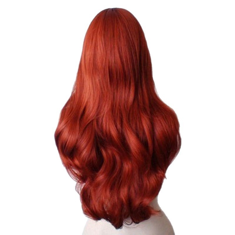 越境電子商取引ホット販売ヨーロッパとアメリカの貿易赤いロングカーリーヘアアニメーションコスウィッグ工場直販|undefined