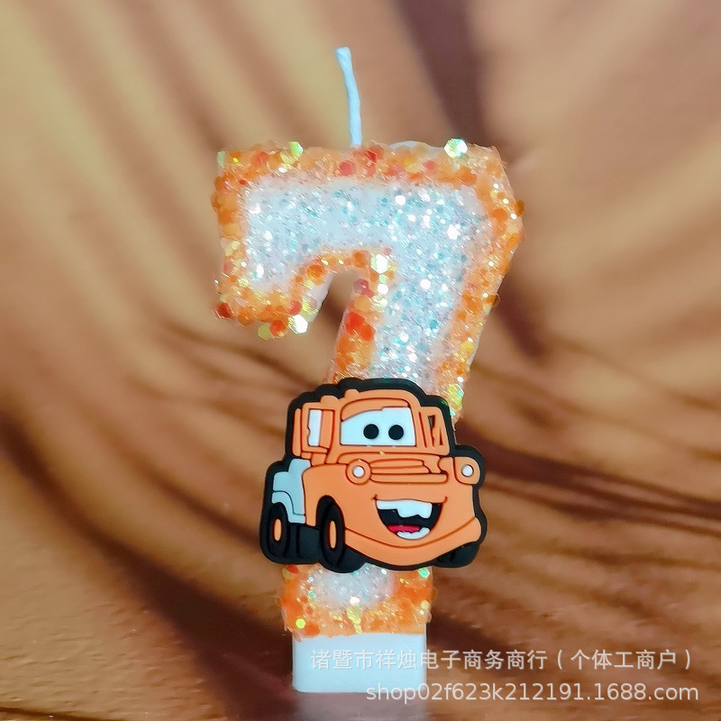 クリエイティブデジタルろうそくの自動車総動員、国境を越えた電気商の様々な誕生日、祝日のパーティーケーキ装飾|undefined