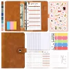 H666 window-brown (zipper bag 12+12 color budget card+monthly plan 14+cartoon stickers 1+10 stickers 2+A English 2)