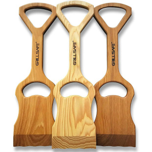 SOURCE Factory simple fashion wooden barbecue shovel barbecue cleaner outdoor barbecue scraper
