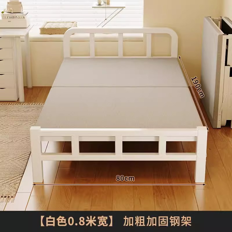 Fábrica directa cama plegable cama individual doméstica siesta de almuerzo para adultos cama pequeña de 1.2 metros reforzada cama de placa dura cama extra