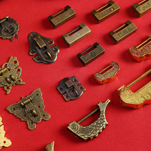 创意复古钥匙锁锌合金老式迷你小挂锁中式仿古横开挂锁通用万能锁