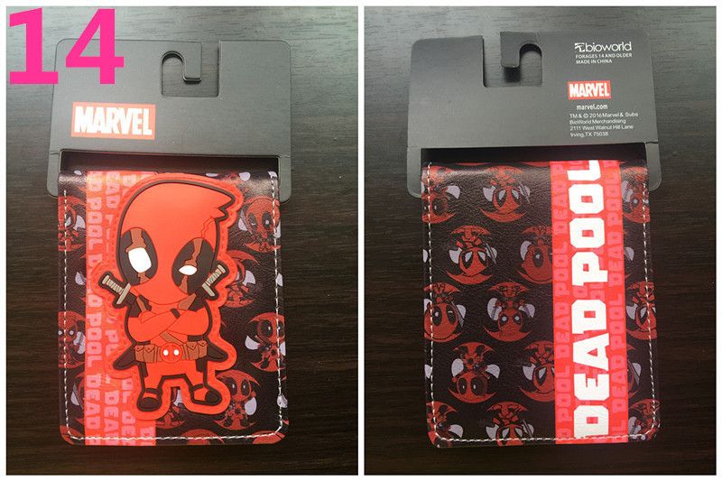 Deadpool deadpool cartera corta Marvel Avengers superhéroe pu cambio cartera