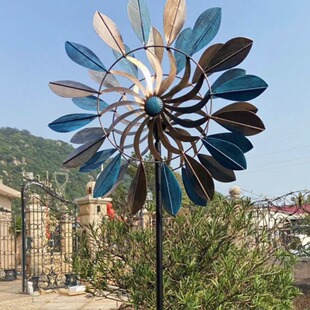 Solar Lamp Garden Courtyard Iron Luminous Windmill Colorful Outdoor Balcony Layout Decorative Floor-Standing Ornaments