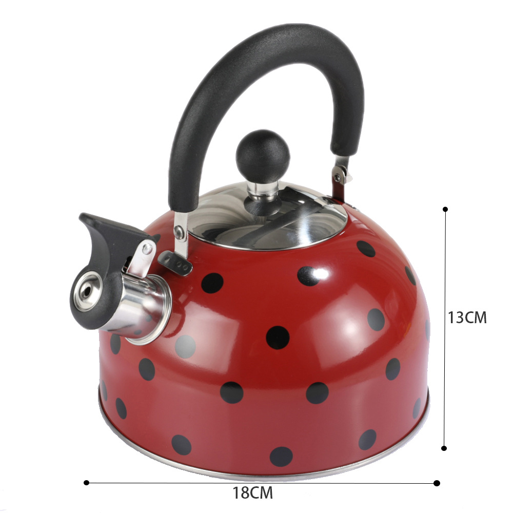 Hervidor de agua silbante de acero inoxidable 201, apto para inducción y gas, para cocina y camping