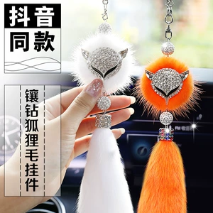 Car Hanging Ornament Goddess Style with Diamonds, New Trendy High-End Creative Car Pendant Handmade Interior Decoration for Women