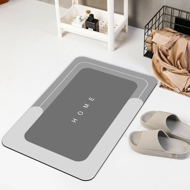 Cross-border Wholesale Diatom Mud Mat Absorbent Dirt-resistant Bathroom Non-slip Mat Toilet Door Mat Foot Mat