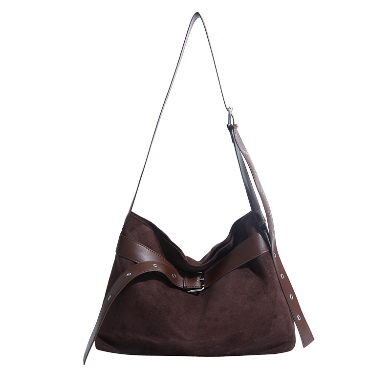 Transfronterizo mochila de seda esmerizada bolsa de gran capacidad para mujeres 2025 nuevo retro bolso de hombro lazo viento mochila