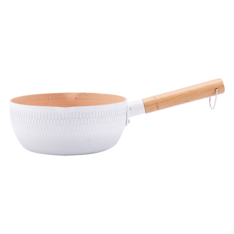 Venta al por mayor de estilo japonés nieve olla plana bebé comida suplemento olla hogar maifan piedra pequeña olla de leche hogar multifuncional olla de sopa de fideos instantáneos