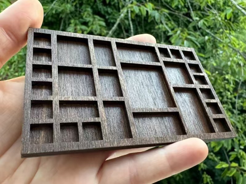 Cross-border Miniature Display Shelf Wooden Miniature Jewelry Rack Mineral Specimen Storage Decoration