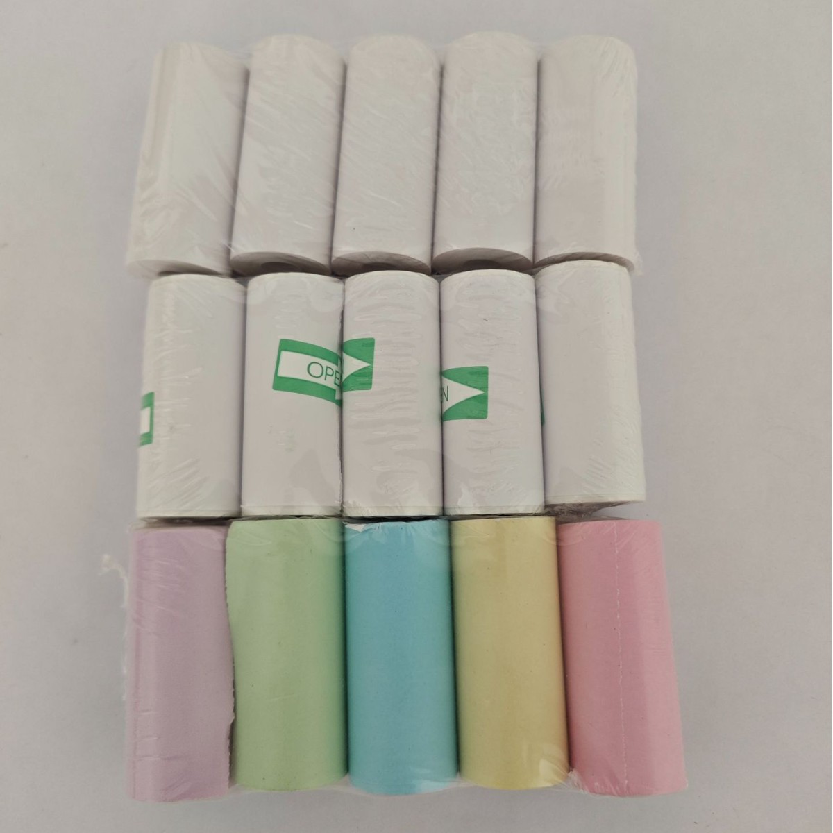 Mini impresora de papel térmico 57*25mm, etiqueta autoadhesiva, papel colorido, papel para recibos de caja registradora, papel para imprimir etiquetas