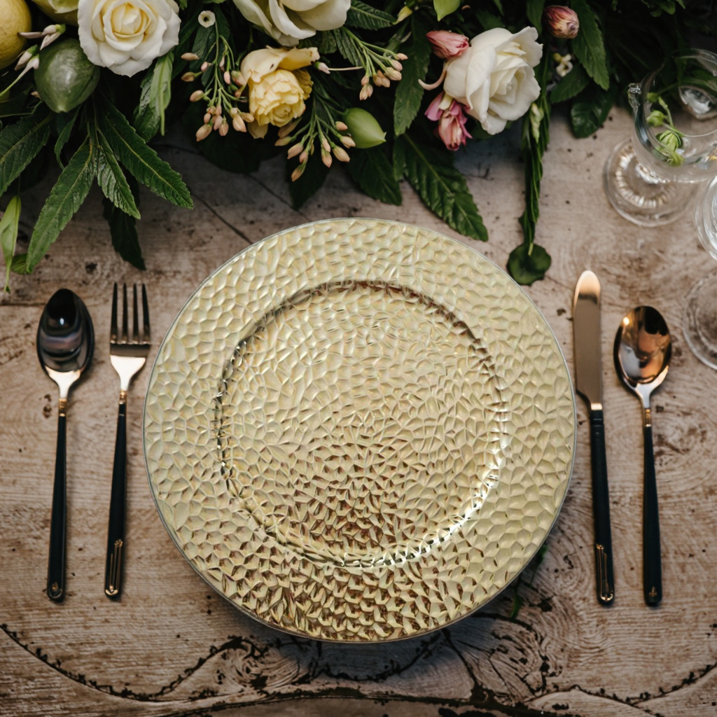 Plato de filete retro disco estampado plato de café plato de snack plato de platos de camping platos de carga