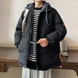 Cross-border autumn and winter new cotton-padded coat men's and women's winter coat fake two-piece cotton-padded coat men's hot fashion brand Korean cotton-padded jacket