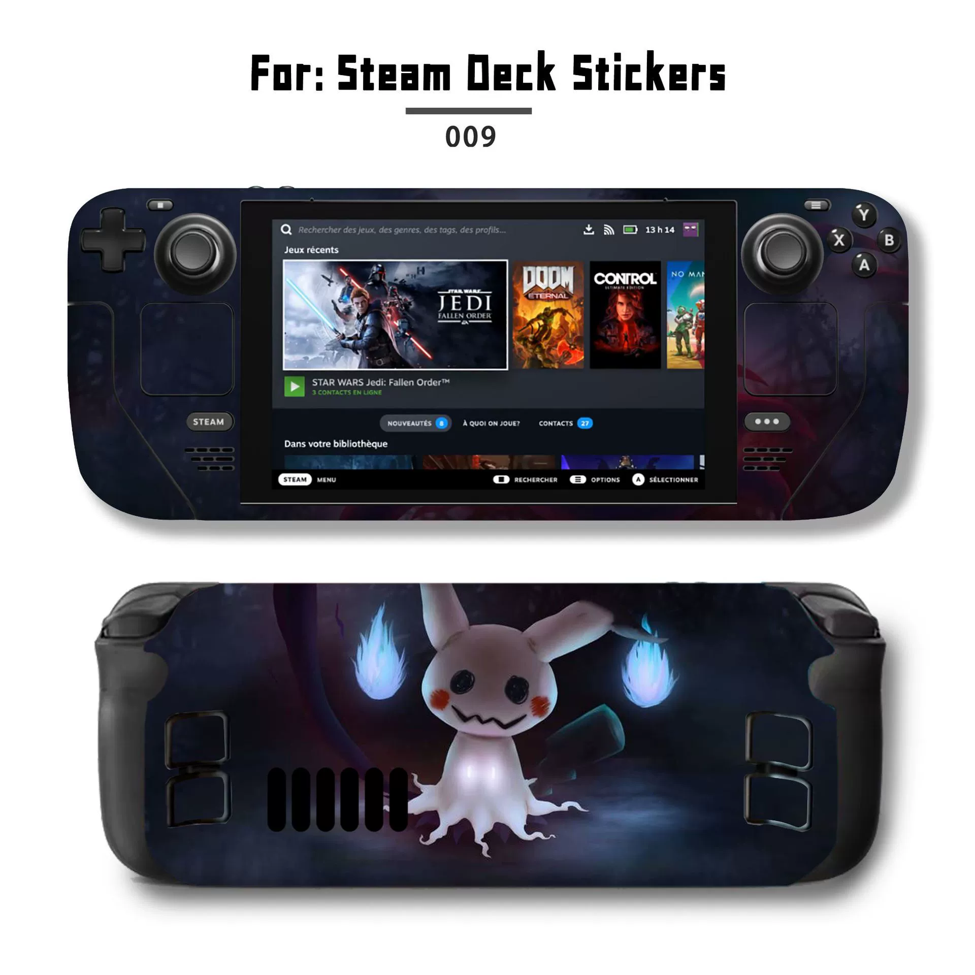 Подходит для наклейки Steam Deck, наклейка на Steam Deck Patch, Steam Panda, вручную, персональный пиксель