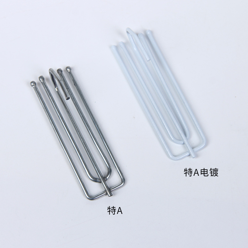 Curtain fabric strap threading hook, electroplated stainless steel four-claw hook, spray-painted four-claw hook, curtain accessories and accessories wholesale