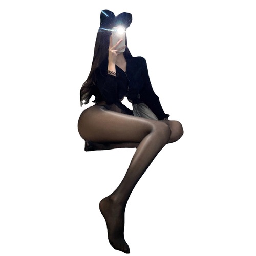 Oily stockings, sexy lingerie, sexy stockings, transparent, shiny, naked ammonia core-spun silk one-piece, open crotch, closed crotch, pantyhose for women