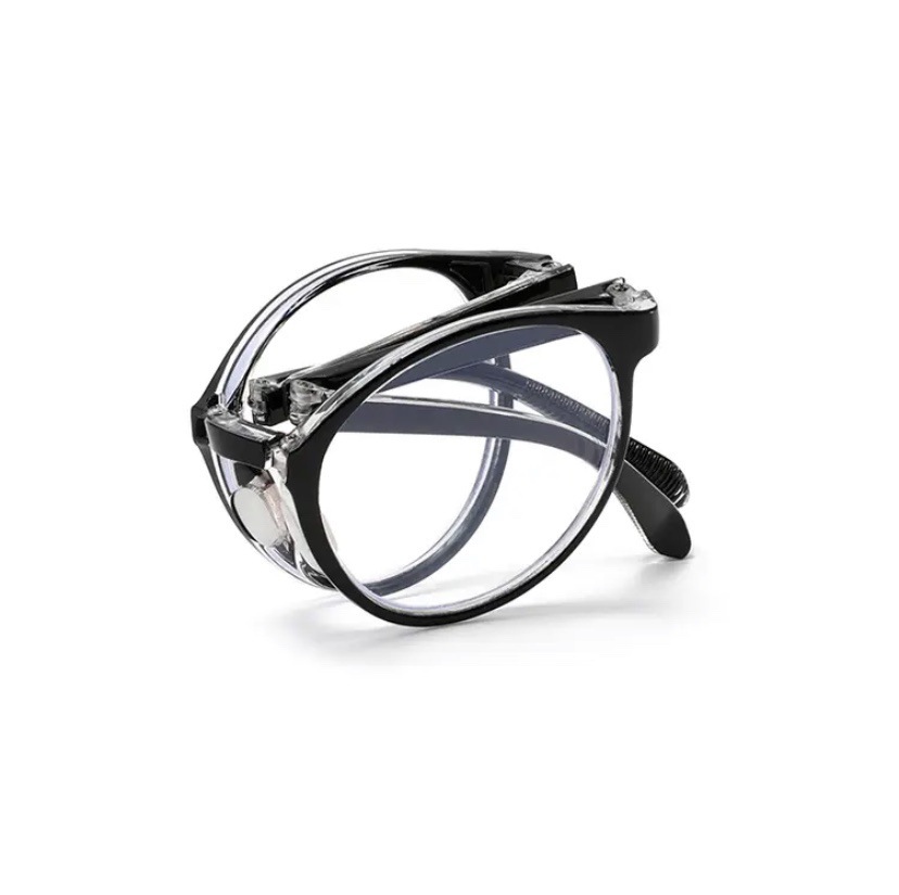 Espejos plegables cómodos y de moda Gafas de montura redonda anti-azul de alta definición Gafas de presbiterio ligeras portátiles y frescas de estilo literario