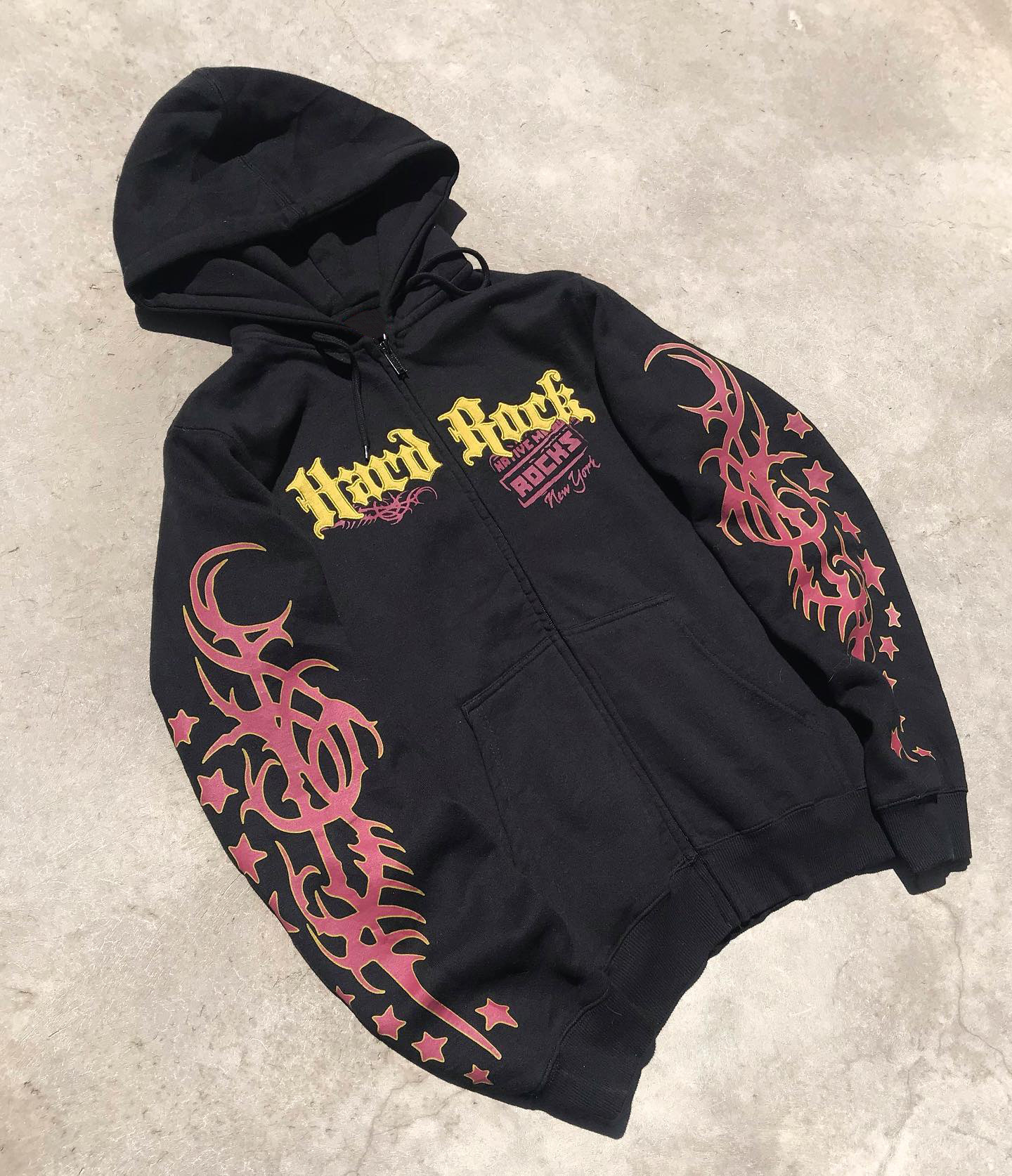 Men's Clothing autumn and winter sweatshirt street retro print embroidery loose plus velvet hooded_voghion.com