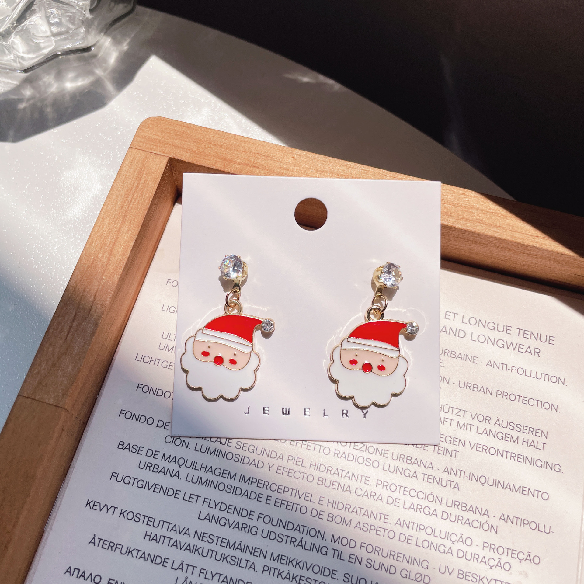24g Weight Rhinestones Inlay Material Drop Earrings Classification 1 Pair Quantity Festival Occasion Alloy Material Christmas Festival Cartoon Character, Christmas Tree, Santa Claus Pattern Women's Gender Plating, Flakes Design Cartoon Style, Cute Style 1 Pair Christmas Cartoon Style Cute Cartoon Character Christmas Tree Santa Claus Plating Flakes Alloy Rhinestones Drop Earrings 7