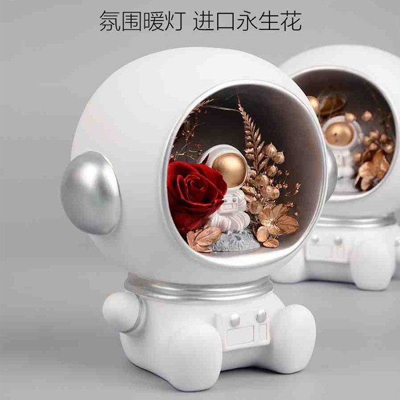 Flores de la inmortalidad Rosas Espaciales Niños Estudiantes Regalos Creativos Decoración del hogar Decoración de Flores de la inmortalidad