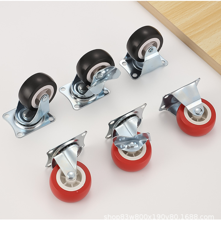 1 inch - 3 inch Universal Casters with Brake, Swivel and Fixed Wheel Options, Wear-Resistant Silent Furniture Casters for Tea Tables and Trolleys