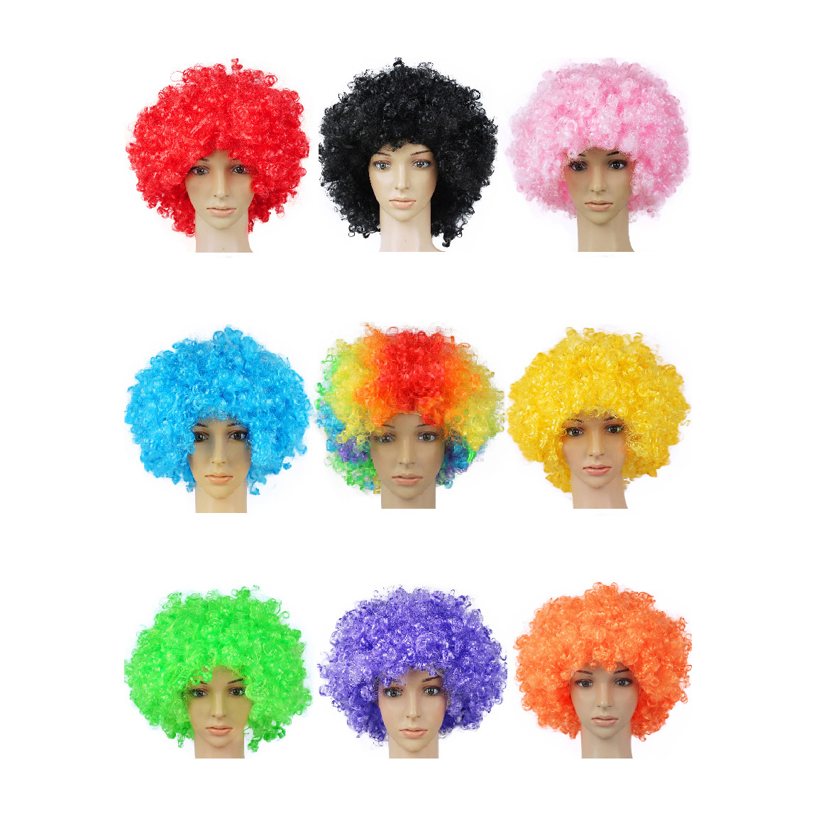 thumbnail image 1 of Disfraces de Halloween 2024 Peluca afro negra para adultos y niños, peluca divertida con diseño de abanico, accesorios retro con rizos tipo discoteca, 1 of 5