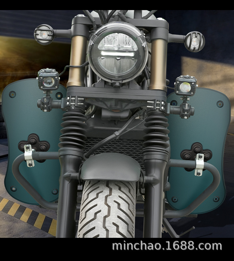 Motorcycle Front Bumper Wind Shield, Lower Mudguard, Wind and Rain Protection, Knee and Leg Guards, Wind Shield Modification Accessories
