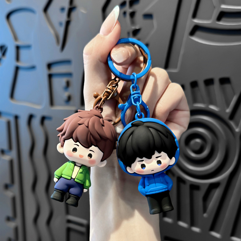Popular Cartoon Soft Rubber Tomb Raider Doll Keychain Couple Style Backpack Pendant Creative Trendy Bag Accessory