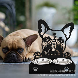 源头工厂跨境新爆款Personalized dog food bowl holder 狗粮碗架