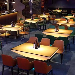 Ktv茶何七彩防水バー家具トランクソファー長方形清バーテーブル椅子レジャーシート
