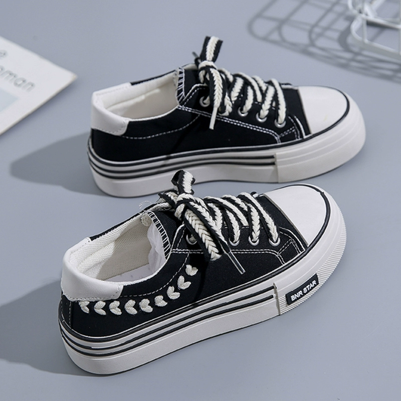 Женские парусиновые туфли на толстой подошве, туфли для трибутомии для студенток, универсальный нишевый дизайн весны и осени, повседневные и удобные спортивные кроссовки