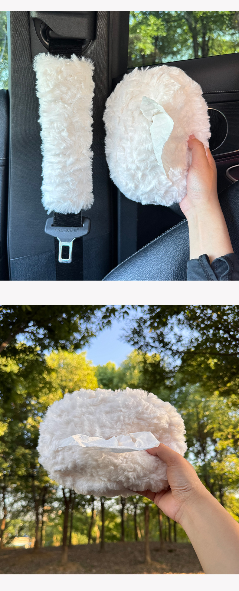 Car Shoulder Pad, Car Tissue Box, Sunshade, Armrest Box, Tissue Box, In-Car Seat Back Hanging Tissue Holder