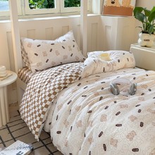 小清新卡通泡泡棉被套被子一整套单人褥子上下铺学生宿舍六件套