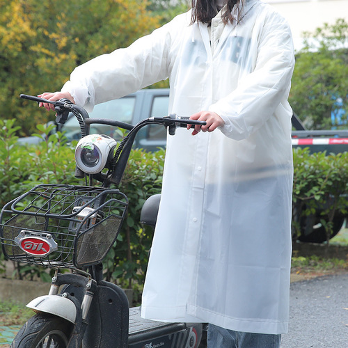 Adult girdle raincoat EVA full body non-disposable rafting poncho fashion thickened battery car waterproof raincoat